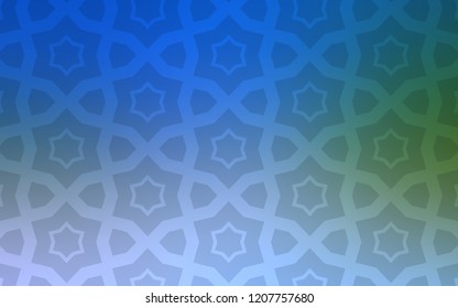 Light Blue, Green vector layout with bright stars. Stars on blurred abstract background with gradient. Smart design for your business advert.