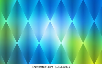 Light Blue, Green vector layout with lines, rectangles. Abstract gradient illustration with rectangles. Best design for your ad, poster, banner.