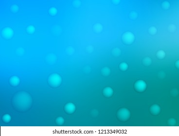 Light Blue, Green vector layout with circle shapes. Beautiful colored illustration with blurred circles in nature style. Beautiful design for your business natural advert.