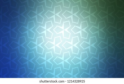 Light Blue, Green vector layout with lines, rectangles. Rectangles on abstract background with colorful gradient. Modern template for your landing page.