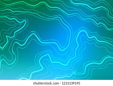 Light Blue, Green vector layout with flat lines. Shining colored illustration with narrow lines. The template can be used as a background.