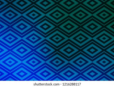 Light Blue, Green vector layout with lines, rectangle. Colorful decorative design in simple style with lines, rhombuses. Pattern for websites, landing pages.