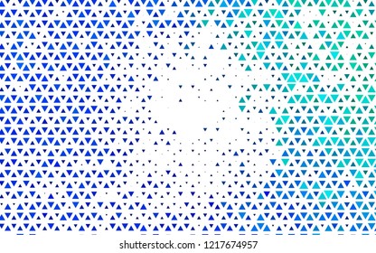 Light Blue, Green vector layout with lines, triangles. Triangles on abstract background with colorful gradient. Pattern can be used for websites.