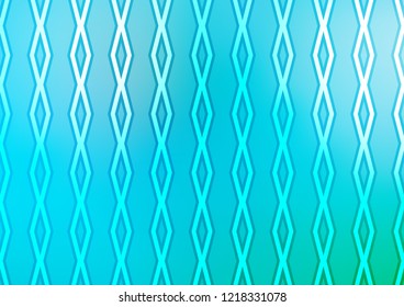 Light Blue, Green vector layout with lines, rectangle. Colorful illustration with lines, cubes on abstract template. Backdrop for TV commercials.