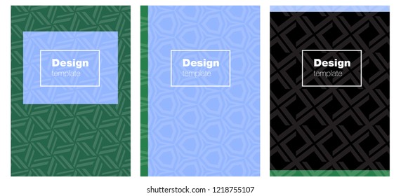 Light Blue, Green vector layout for Leaflets. Booklet with textbox on colorful abstract background. Completely new template books.