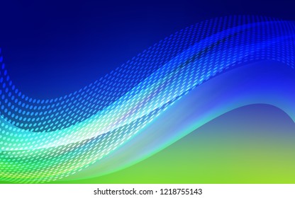 Light Blue, Green vector layout with circles, lines. Abstract illustration with colorful discs and triangles. New template for your brand book.