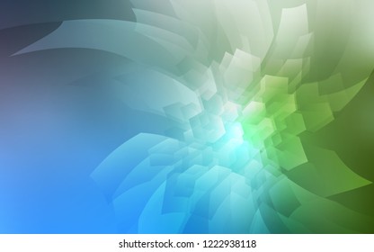 Light Blue, Green vector layout with hexagonal shapes. Abstract illustration with colorful hexagons. New design for website's poster, banner.