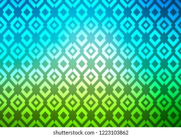Light Blue, Green vector layout with lines, rectangles. Glitter abstract illustration with rectangular shapes. Pattern can be used for websites.