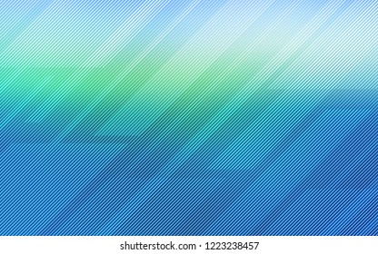 Light Blue, Green vector layout with flat lines. Glitter abstract illustration with colored sticks. Smart design for your business advert.