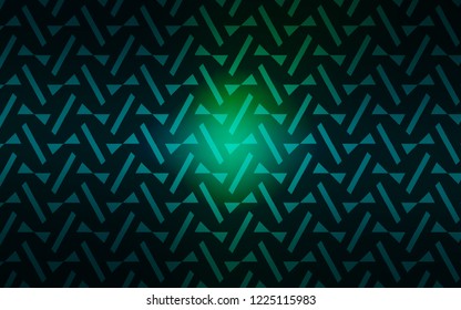 Light Blue, Green vector layout with lines, triangles. Triangles on abstract background with colorful gradient. Pattern for websites.