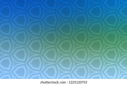 Light Blue, Green vector layout with hexagonal shapes. Blur background with colorful hexagons. Pattern for your ad, booklets.