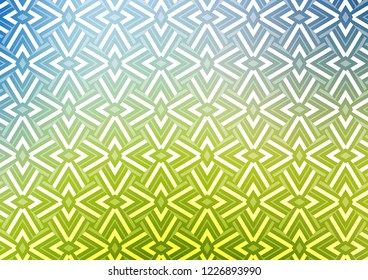 Light Blue, Green vector layout with lines, triangles. Triangles on abstract background with colorful gradient. Template for wallpapers.