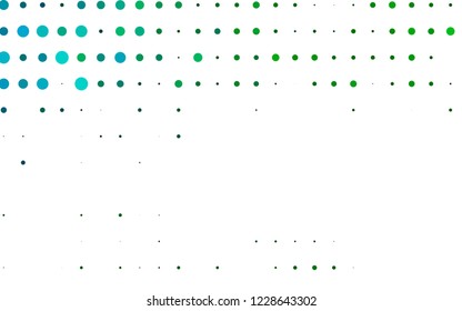 Light Blue, Green vector layout with circle shapes. Blurred decorative design in abstract style with bubbles. Pattern of water, rain drops.