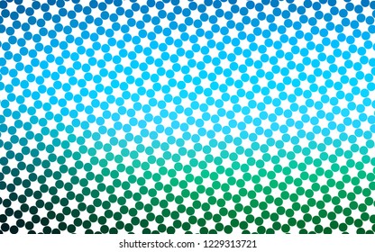 Light Blue, Green vector layout with circle shapes. Modern abstract illustration with colorful water drops. Pattern for ads, booklets.