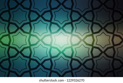 Light Blue, Green vector layout with bright stars. Decorative illustration with stars on abstract template. Template for sell phone backgrounds.