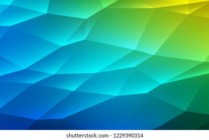 Light Blue, Green vector layout with lines, triangles. Abstract gradient illustration with triangles. Smart design for your business advert.