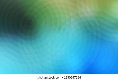 Light Blue, Green vector layout with circle shapes. Blurred decorative design in abstract style with bubbles. Completely new template for your brand book.