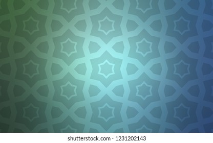 Light Blue, Green vector layout with bright stars. Stars on blurred abstract background with gradient. Pattern for wrapping gifts.
