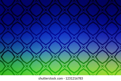 Light Blue, Green vector layout with bright stars. Shining colored illustration with stars. Pattern for new year ad, booklets.