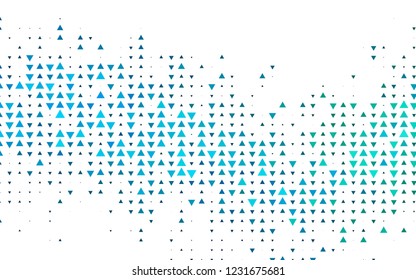 Light Blue, Green vector layout with lines, triangles. Triangles on abstract background with colorful gradient. Pattern for busines ad, booklets, leaflets