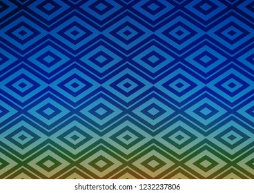Light Blue, Green vector layout with lines, rectangle. Colorful decorative design in simple style with lines, rhombuses. Pattern for websites, landing pages.