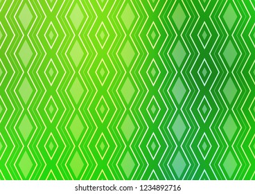 Light Blue, Green vector layout with lines, rectangle. Colorful lines, squares on abstract background with gradient. Pattern for websites, landing pages.