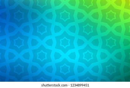 Light Blue, Green vector layout with bright stars. Modern geometrical abstract illustration with stars. Pattern for new year ad, booklets.