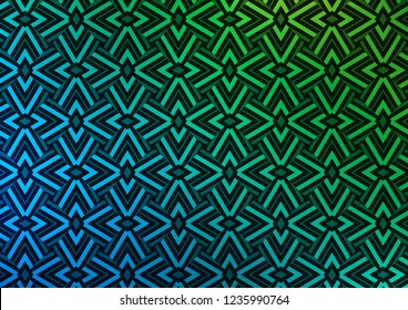 Light Blue, Green vector layout with lines, triangles. Illustration with set of colorful triangles. Best design for your ad, poster, banner.