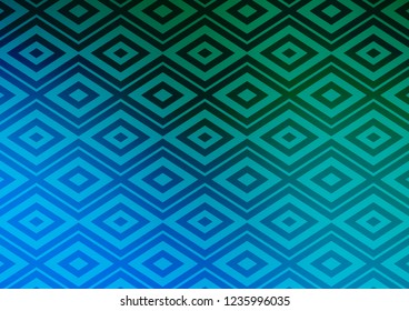 Light Blue, Green vector layout with lines, rectangle. Modern geometric abstract illustration with lines, squares. Best design for your ad, poster, banner.