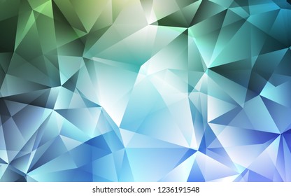 Light Blue, Green vector layout with lines, triangles. Modern abstract illustration with colorful triangles. Pattern can be used for websites.