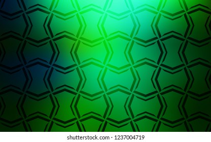 Light Blue, Green vector layout with flat lines. Decorative shining illustration with lines on abstract template. The pattern for ad, booklets, leaflets.