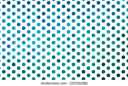 Light Blue, Green vector layout with circle shapes. Beautiful colored illustration with blurred circles in nature style. Pattern for ads, booklets.