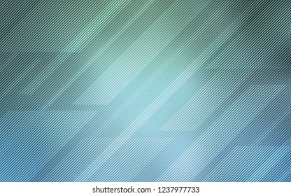Light Blue, Green vector layout with flat lines. Lines on blurred abstract background with gradient. Smart design for your business advert.