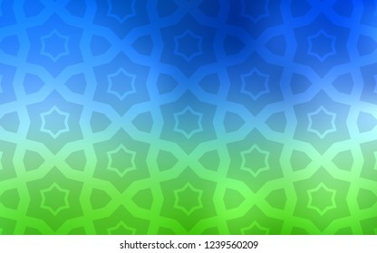 Light Blue, Green vector layout with bright stars. Blurred decorative design in simple style with stars. Pattern for new year ad, booklets.