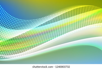 Light Blue, Green vector layout with circles, lines. Design with connection of dots and lines on colorful background. Trendy design for wallpaper, fabric makers.
