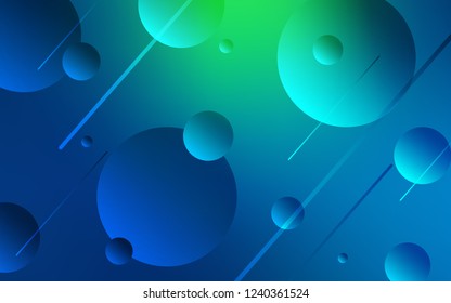 Light Blue, Green vector layout with circle shapes. Beautiful colored illustration with blurred circles in nature style. Completely new template for your brand book.