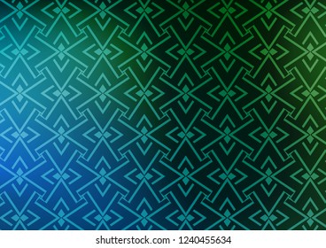 Light Blue, Green vector layout with flat lines. Shining colored illustration with narrow lines. Pattern for business booklets, leaflets.