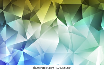 Light Blue, Green vector layout with lines, triangles. Modern abstract illustration with colorful triangles. Pattern for commercials.