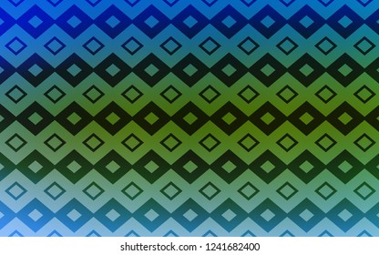 Light Blue, Green vector layout with lines, rectangles. Rectangles on abstract background with colorful gradient. Pattern for busines ad, booklets, leaflets