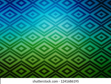 Light Blue, Green vector layout with lines, rectangle. Glitter abstract illustration with colorful lines, rhombuses. Backdrop for TV commercials.
