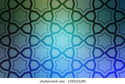 Light Blue, Green vector layout with bright stars. Shining colored illustration with stars. Pattern for websites, landing pages.