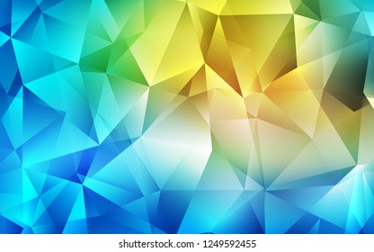 Light Blue, Green vector layout with lines, triangles. Modern abstract illustration with colorful triangles. Pattern can be used for websites.