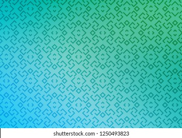 Light Blue, Green vector layout with flat lines. Decorative shining illustration with lines on abstract template. Best design for your ad, poster, banner.