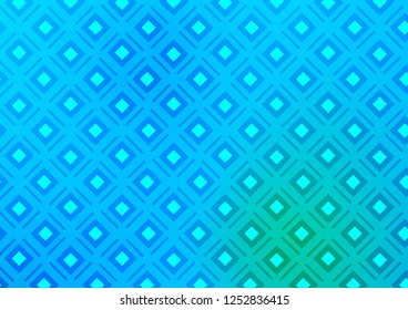 Light Blue, Green vector layout with lines, rectangle. Colorful illustration with lines, cubes on abstract template. Best design for your ad, poster, banner.