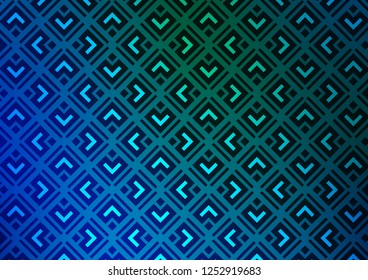 Light Blue, Green vector layout with lines, rectangle. Colorful decorative design in simple style with lines, rhombuses. Best design for your ad, poster, banner.
