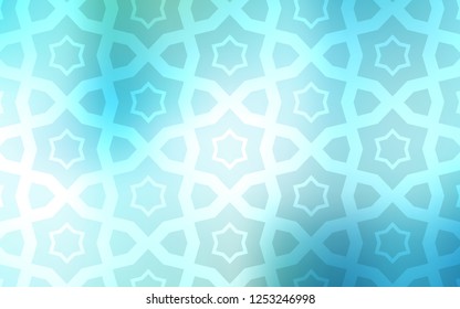 Light Blue, Green vector layout with bright stars. Modern geometrical abstract illustration with stars. Best design for your ad, poster, banner.
