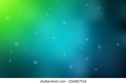 Light Blue, Green vector layout with circle shapes. Abstract illustration with colored bubbles in nature style. Pattern can be used for ads, leaflets.