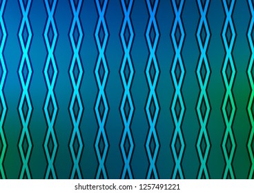 Light Blue, Green vector layout with lines, rectangle. Colorful decorative design in simple style with lines, rhombuses. Pattern for ads, posters, banners.