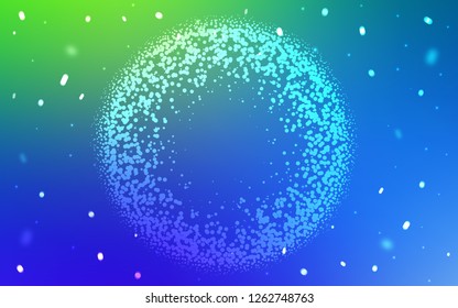 Light Blue, Green vector layout with circle shapes. Abstract illustration with colored bubbles in nature style. Design for your business advert.