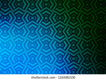 Light Blue, Green vector layout with flat lines. Lines on blurred abstract background with gradient. Pattern for business booklets, leaflets.